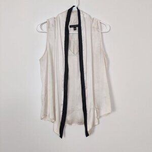 Banana Republic Women's Sleeveless V-neck Bowtie Blouse Size XS Career Business
